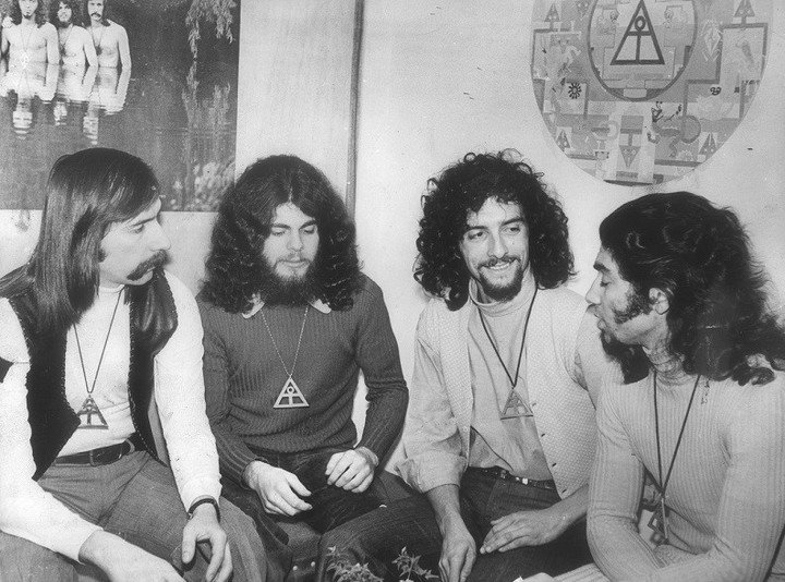 Arco Iris en los años '70: de izquierda a derecha, Horacio Gianello, Gustavo Santaolalla, Sergio Bordarampé y Ara Tokatlian.