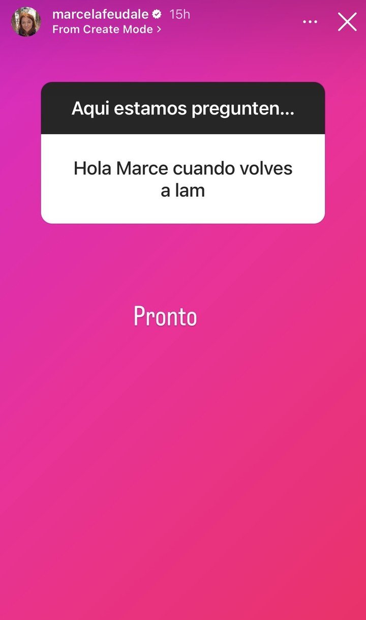 Marcela Feudale adelantó cuándo regresará a "LAM". 