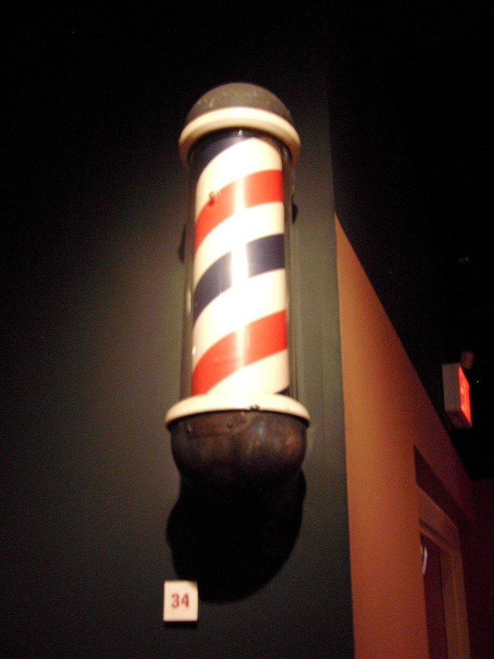 Un poste de barbero actual.