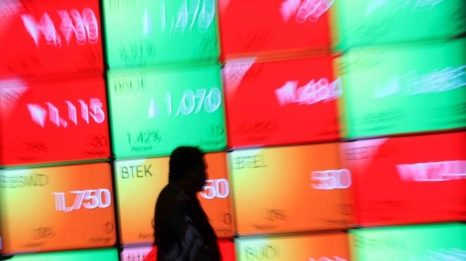 Ihsg Stock Board Ilustration.