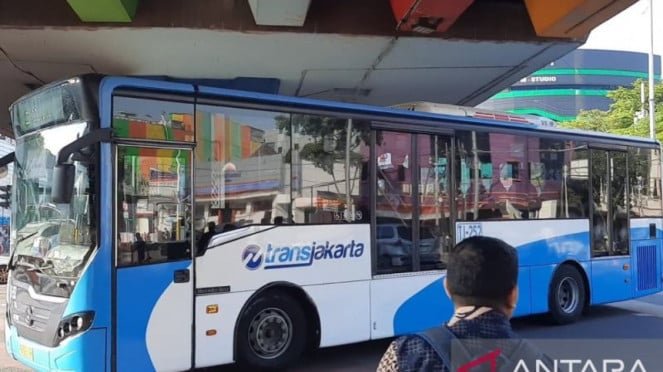 Ilustración de autobús Transjakarta