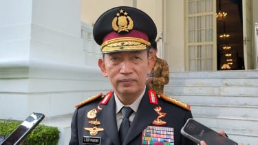 El jefe de la Policía Nacional, general Listyo Sigit Prabowo, en el Palacio de Estado
