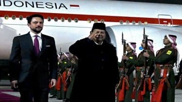 El presidente Prabowo Subianto llegó a la ciudad de Amman, Jordania, el martes 24 de febrero por la noche.
