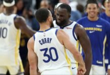 Draymond Green finalmente reacciona cuando Steph Curry lo mira fijamente