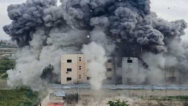 Edificios en el Líbano destruidos por ataques israelíes