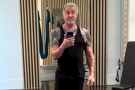 Sylvester Stallone entrenando